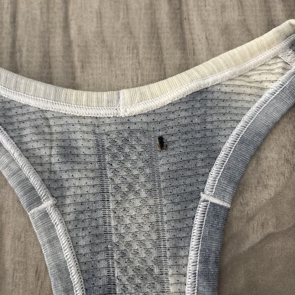 Lululemon Swiftly Tech Racer Back Tie Dye Tank Top Size 6 Blue White - Picture 3 of 11